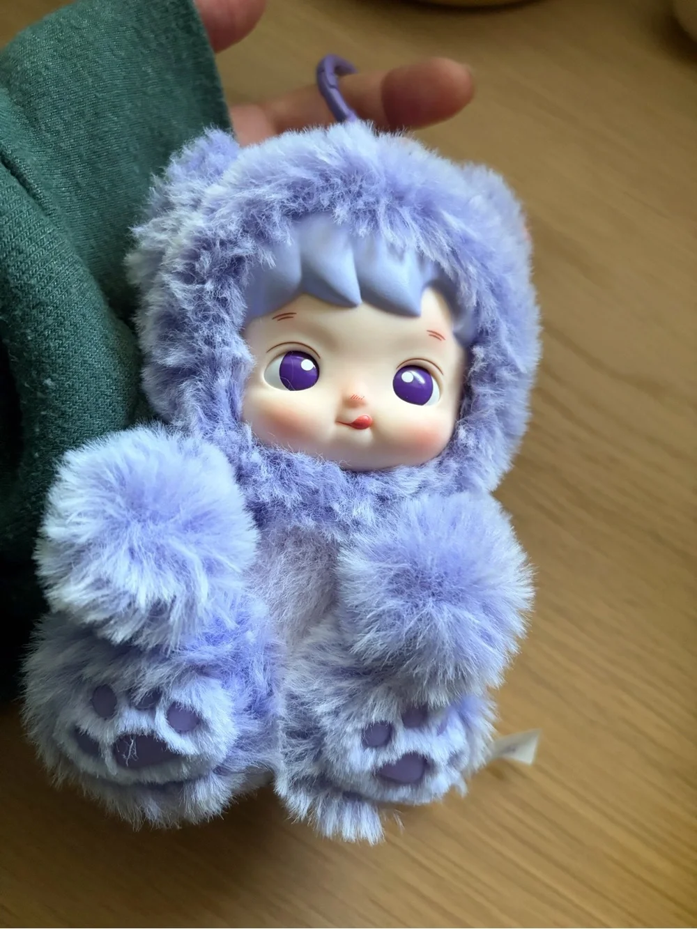 Popmart hiccapop Plush Baby Doll Keychain in Lavender purple